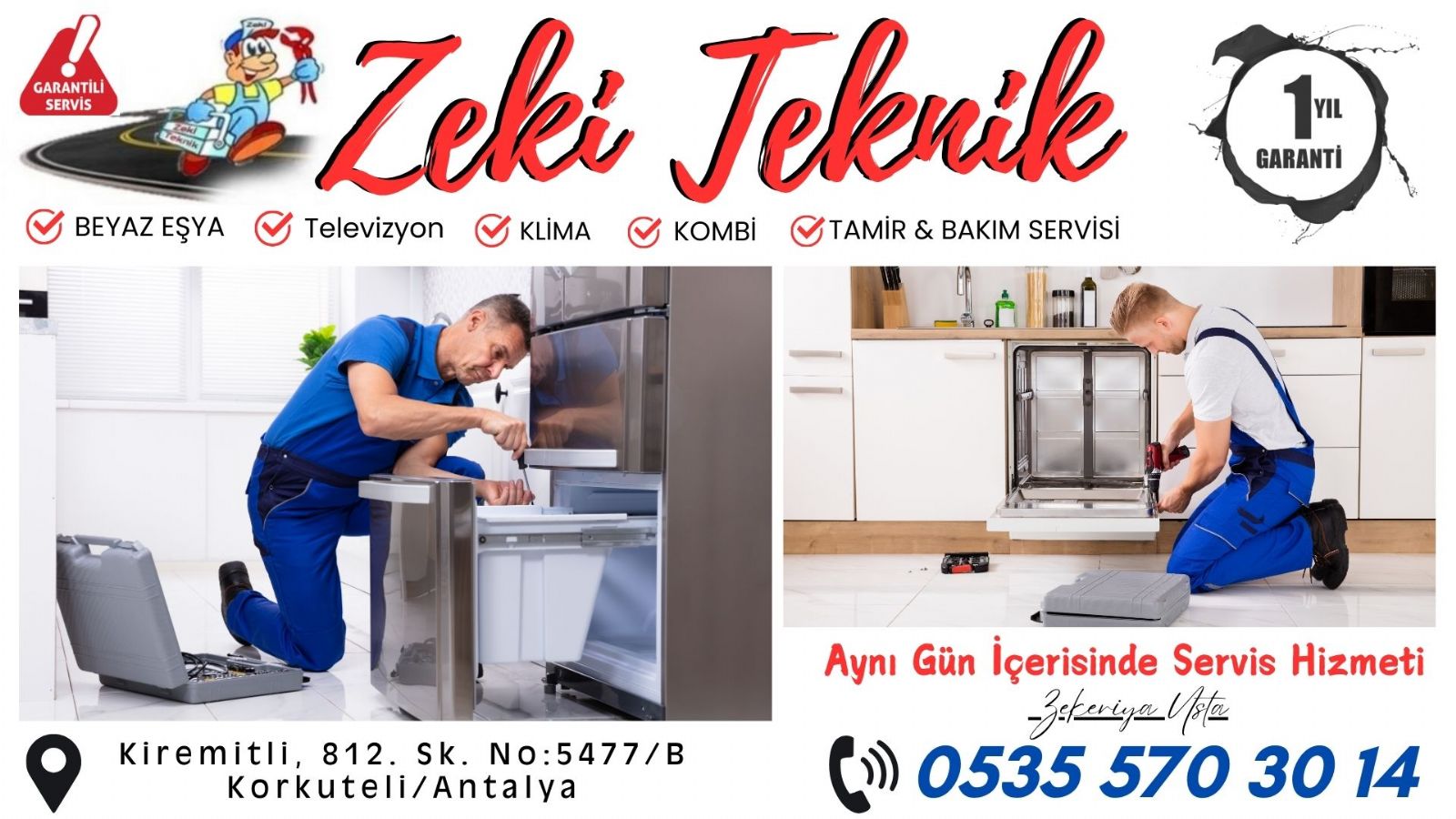Korkuteli Beyaz Eşya Tamircisi